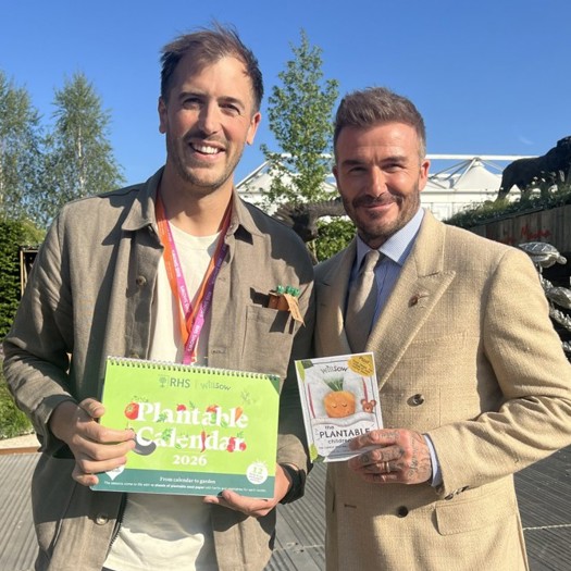 (L-R) Tom Willday with David Beckham