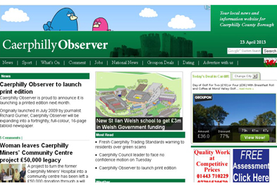 Printweek - Caerphilly Observer to launch print edition