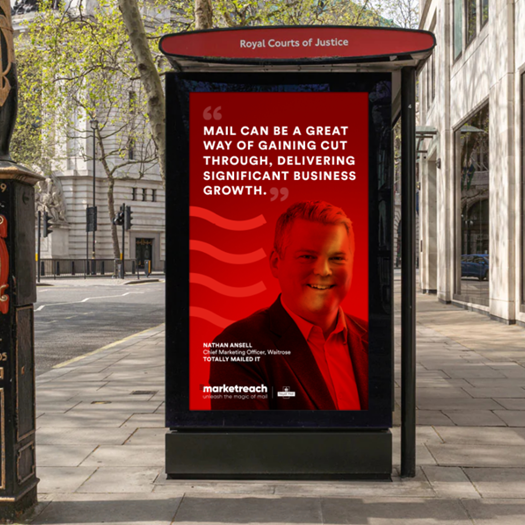 The campaign includes several large digital out-of-home formats in London and Manchester