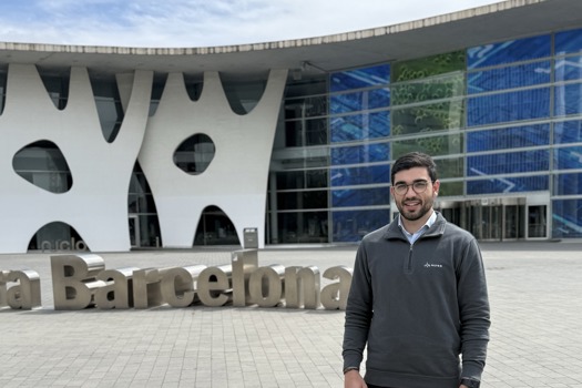 Marc Montenegro in front of Fira de Barcelona