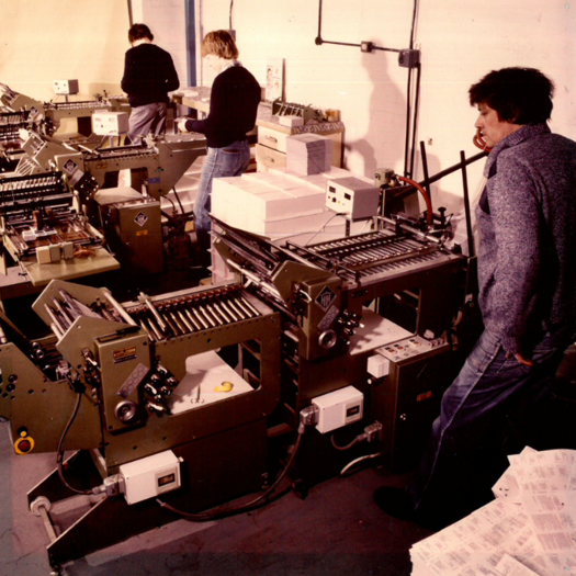 Clinical Print Finishers increased investment in miniature folding machines in the 1980s